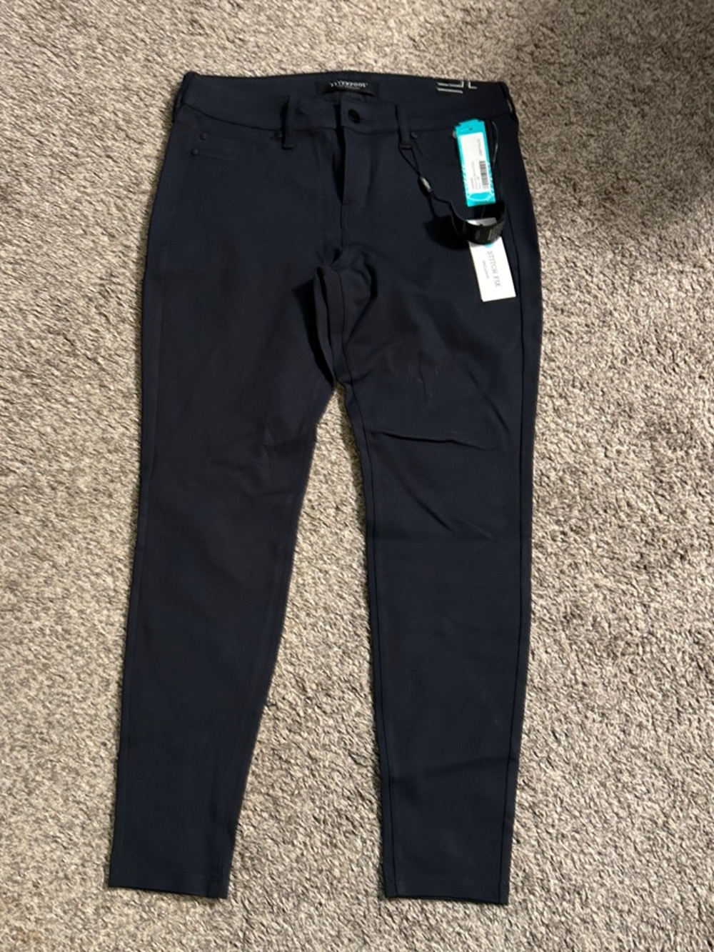 Liverpool Navy Skinny Pull-On Pants
